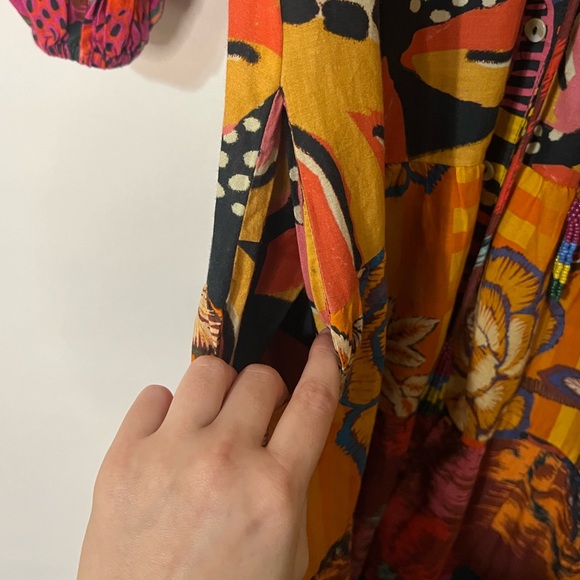 FARM Rio x Anthropologie Women’s Multicolor Button Front Maxi Dress Size Small - Picture 6 of 12